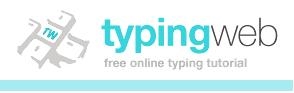 TypingWeb logo. Free online typing tutorial